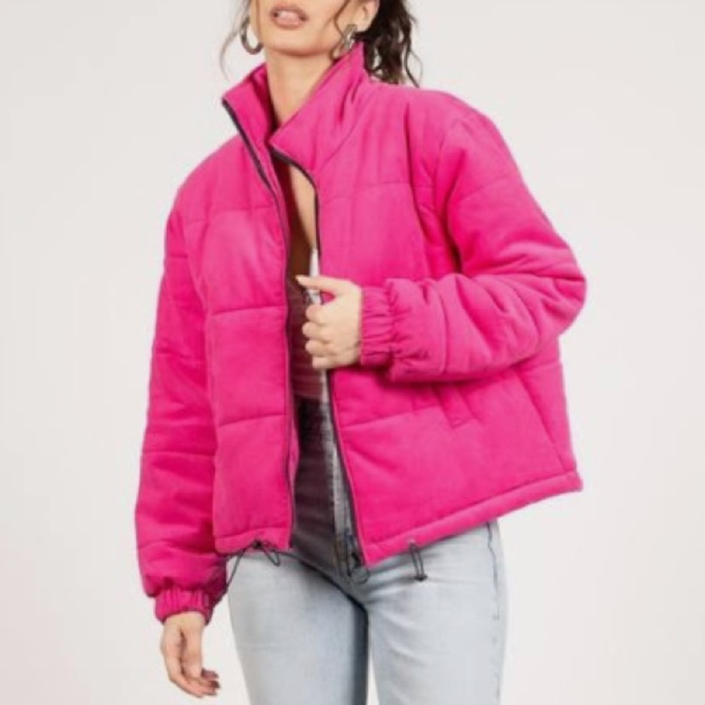Hot Pink Puffer Jacket Gem